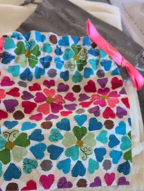 Brighton Vintage  Cloth Vintage Heart&Flower Patterned Jewlery Bag